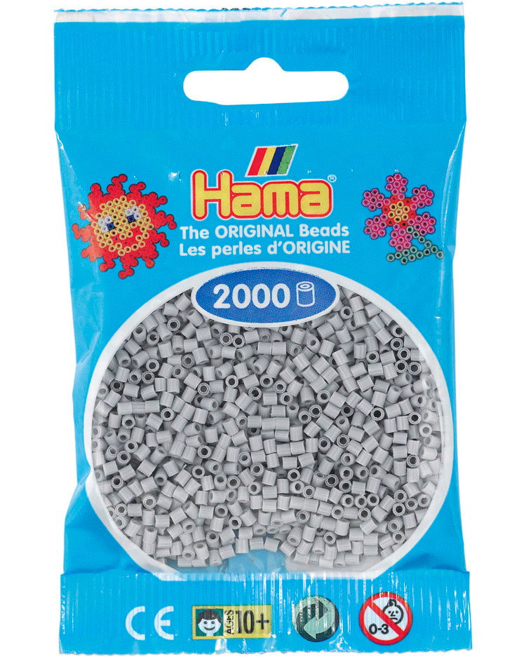 Hama mini perler Lys grå 501-70