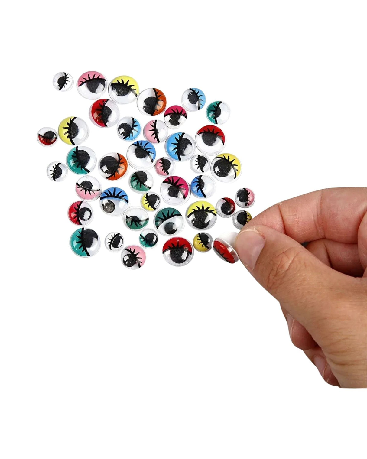 Rulleøjne 1 Pk., 30 Ass., Selvklæbende, Diam. 8-12 mm