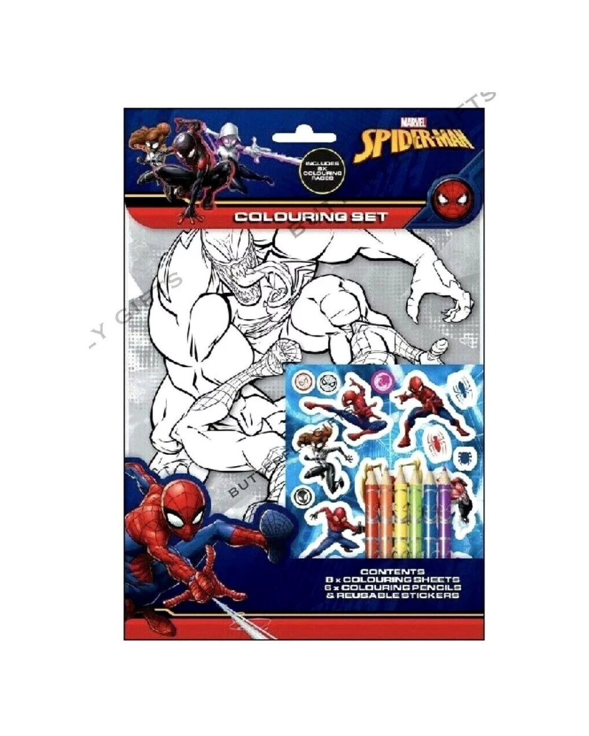 Spiderman stickers and paint