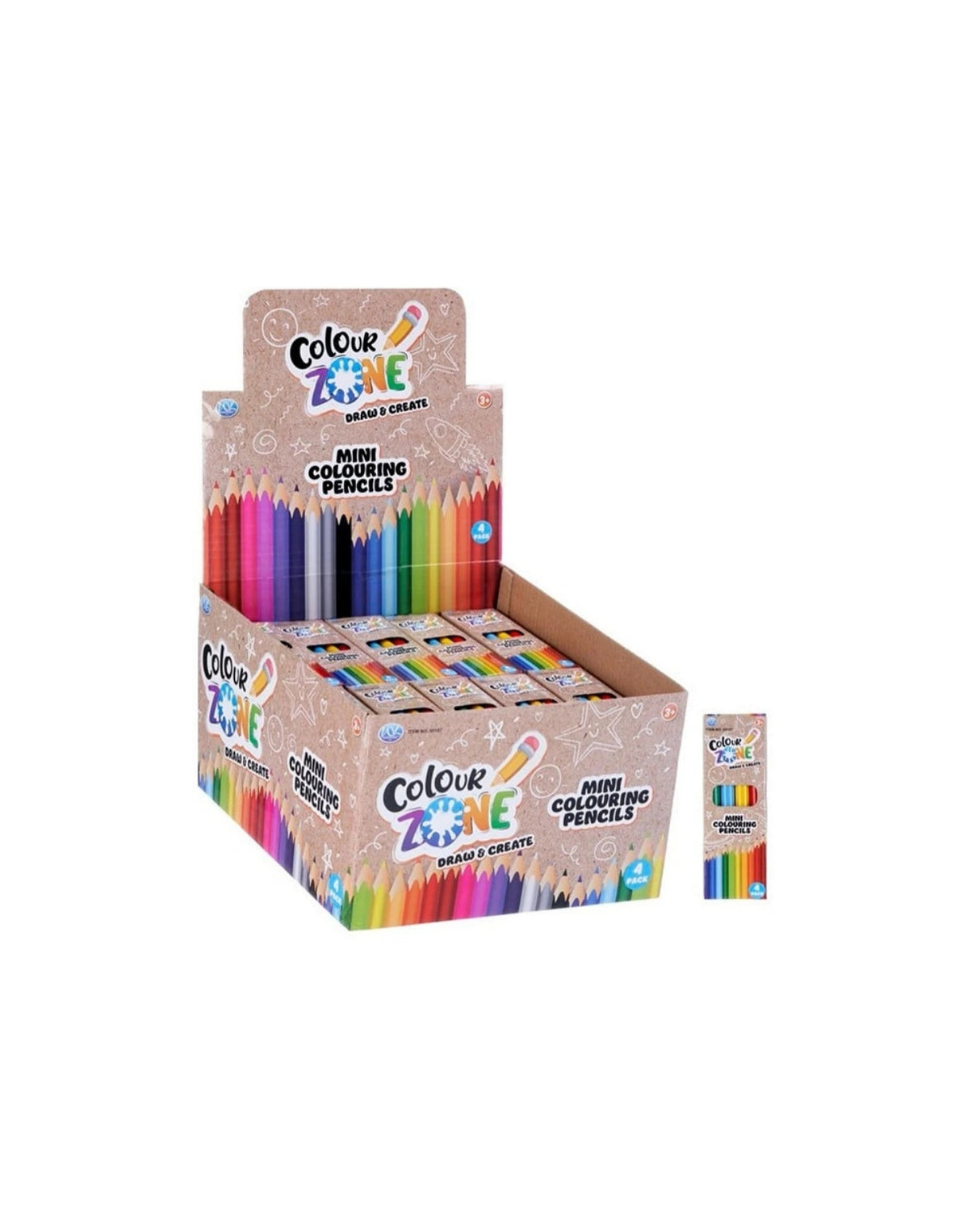Mini Farveblyanter Color Zone – 4 Pak