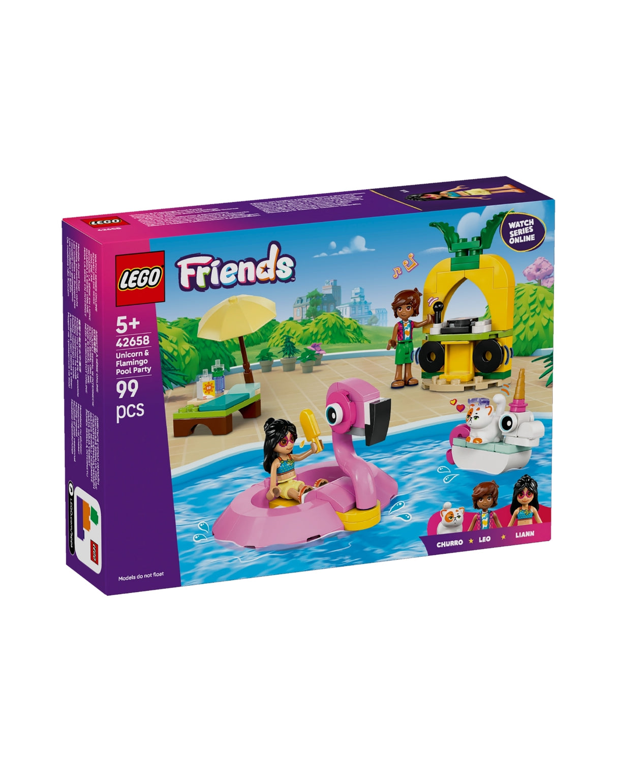 LEGO 42658 Pool Party with Unicorn and Flamingo