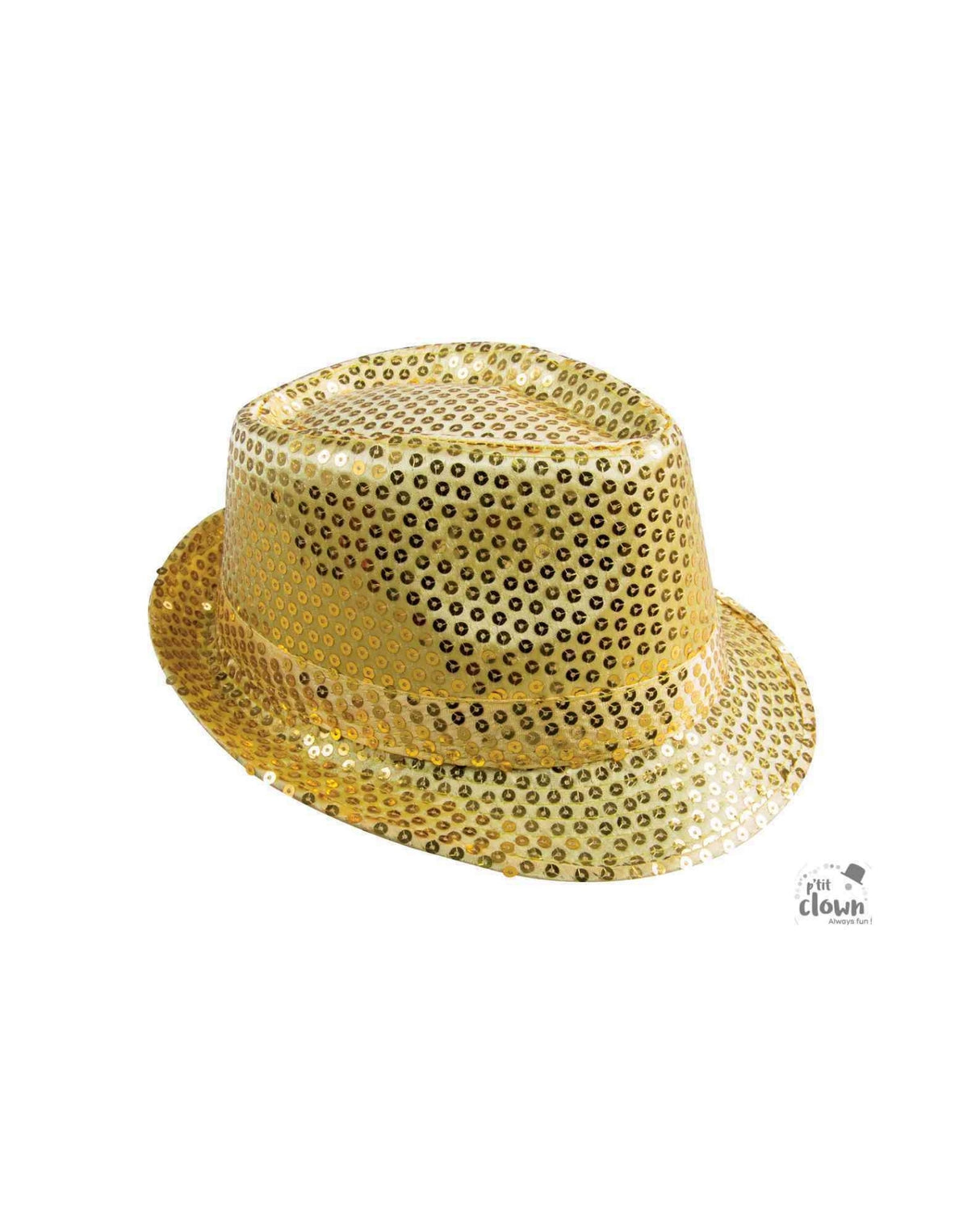 Gold sequined hat for adults