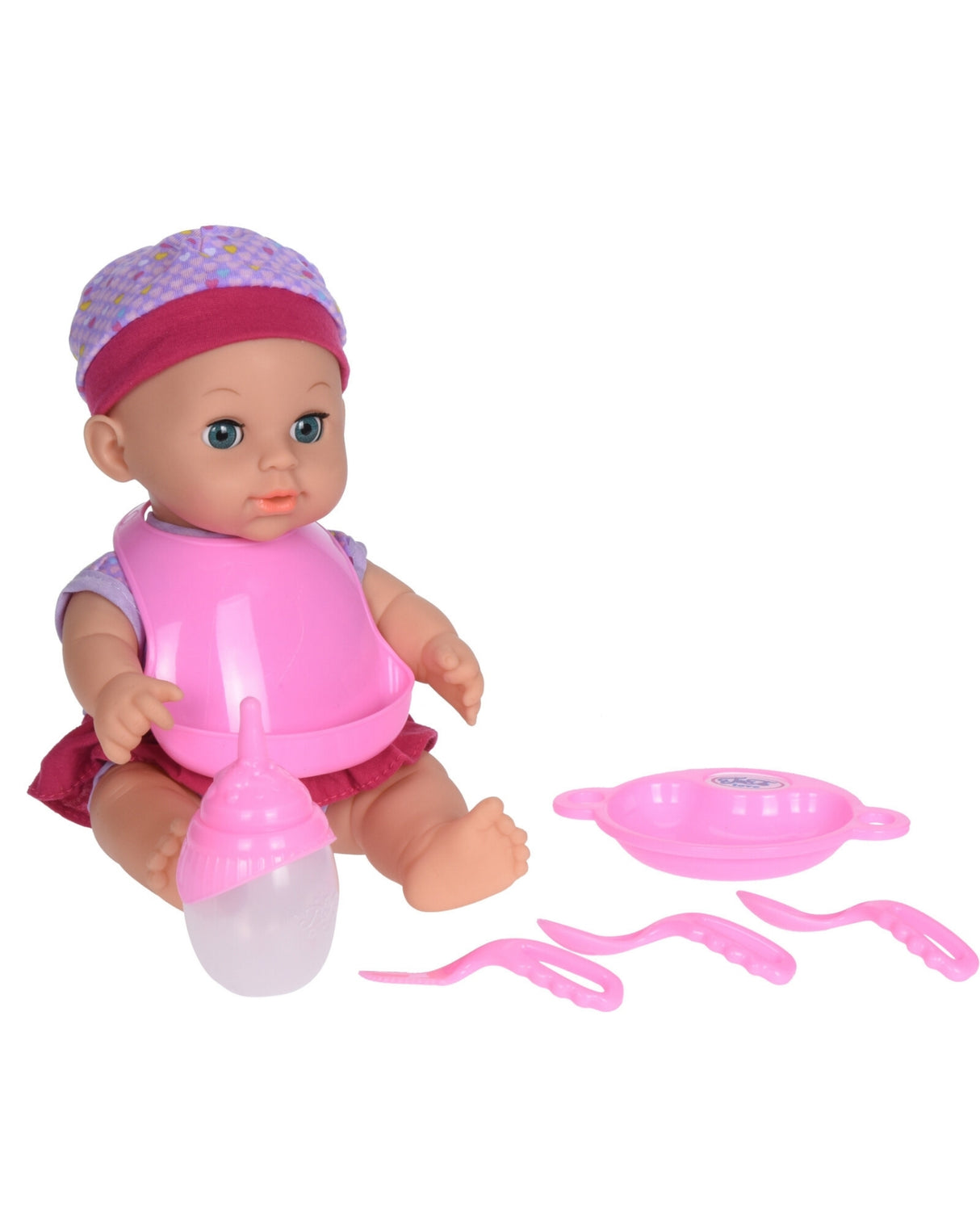 Dukke 30 cm med tøj og tilbehør