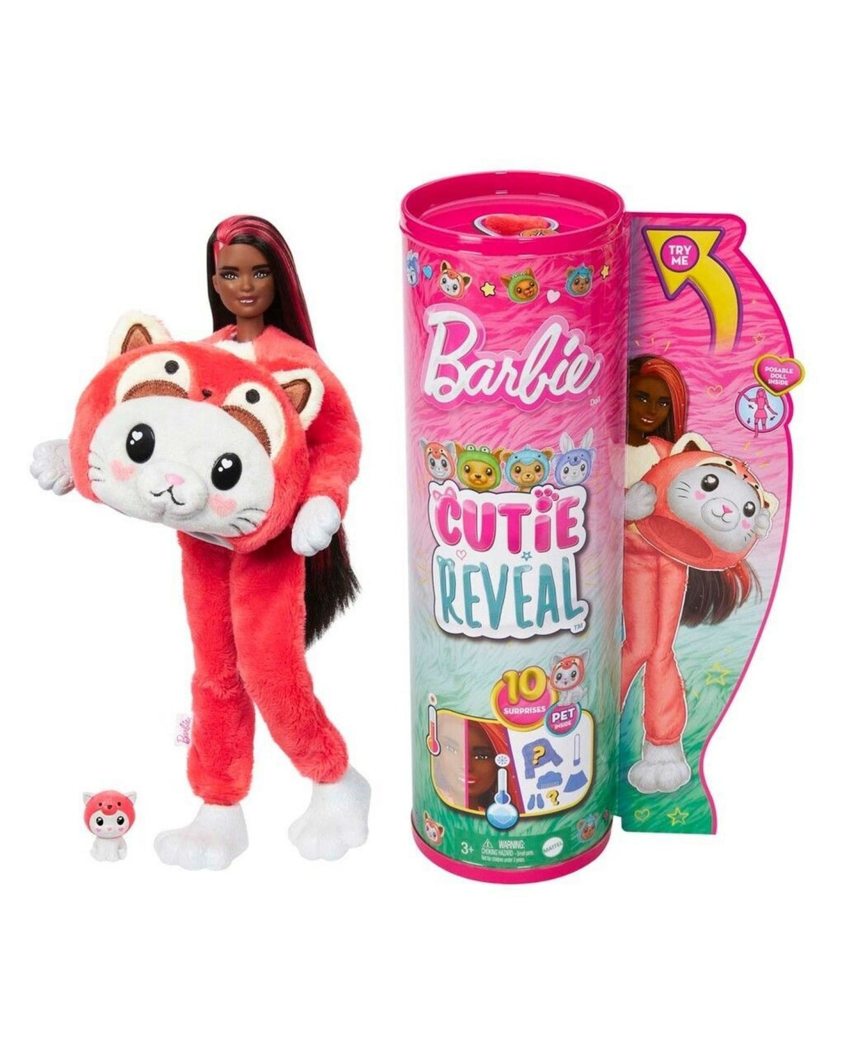 Barbie Cutie Reveal Costume Kitty Red Panda