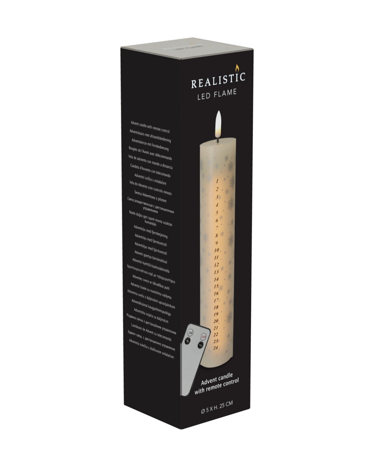 Advents lys 25 cm - Elektronisk med LED lys