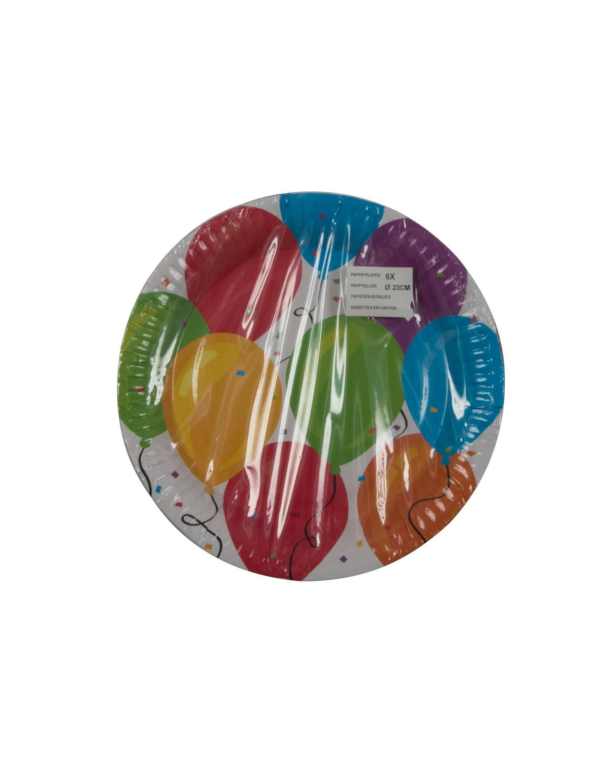 Paptallerkner med balloner Ø23 cm 6 stk