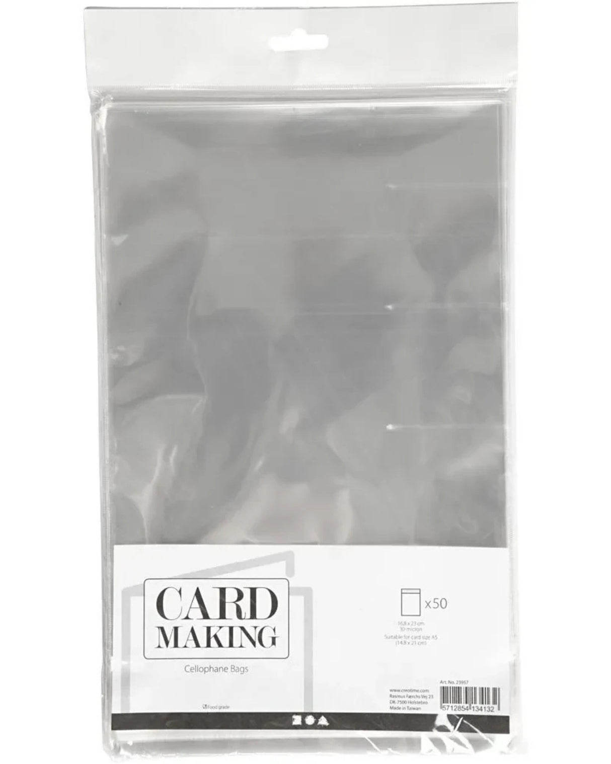 Cellophane bags 1 Pk., 50 pcs., H: 21 cm, W: 23 cm, 30 my