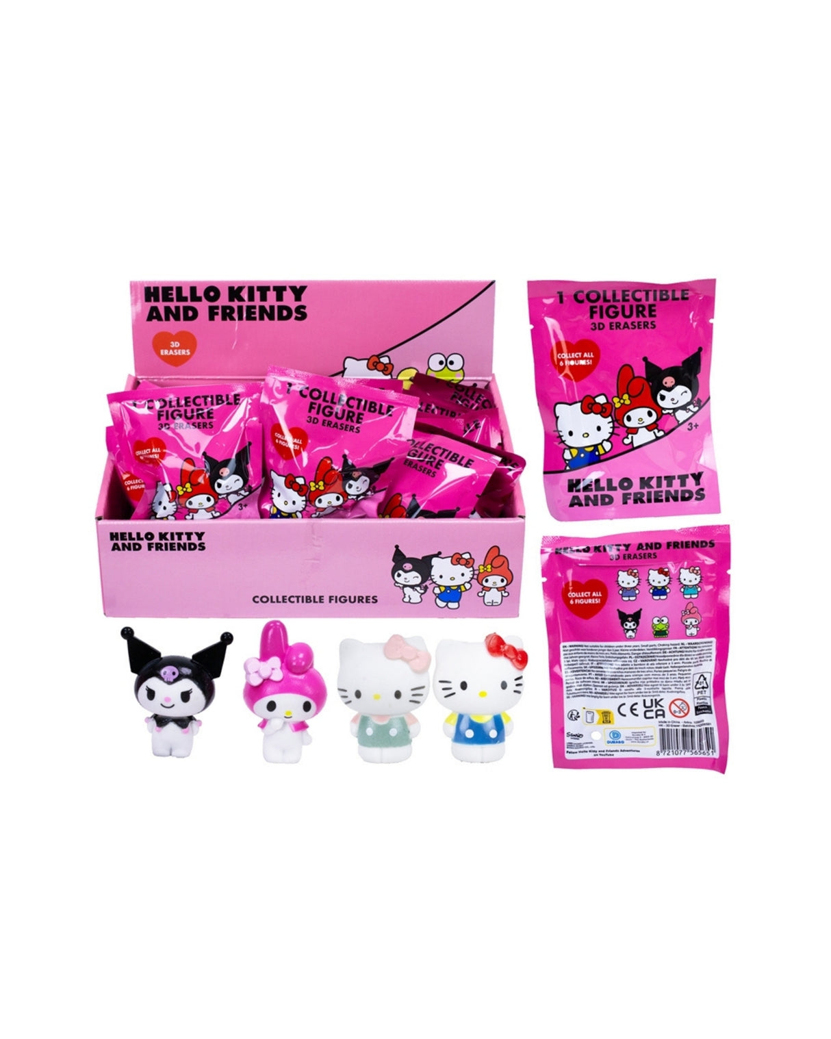 Hello Kitty og venner 3D viskelæder i spændende blindpose.