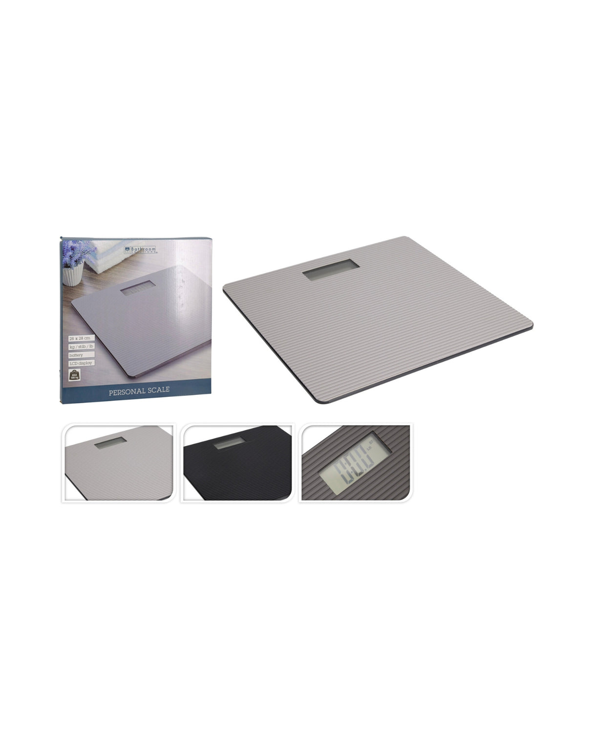 Personlig vægt – Glas – Sort/Grå