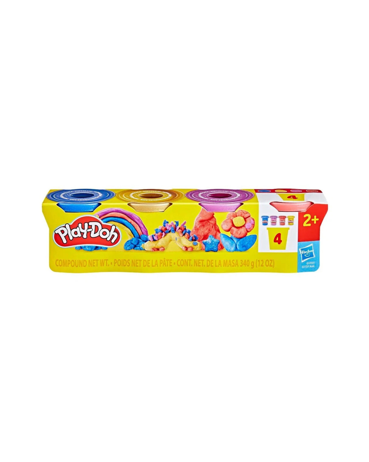 Play-Doh 4 Pack Specialty 340 g - Shimmery Metalli