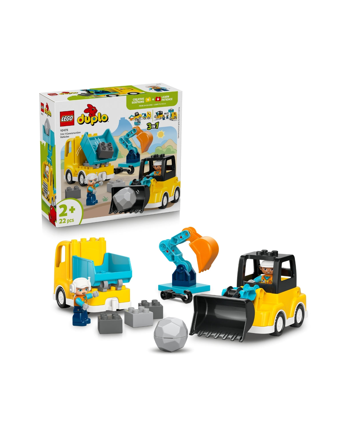 LEGO 10475 3-i-1 Entreprenørmaskiner - LEGO DUPLO 10475