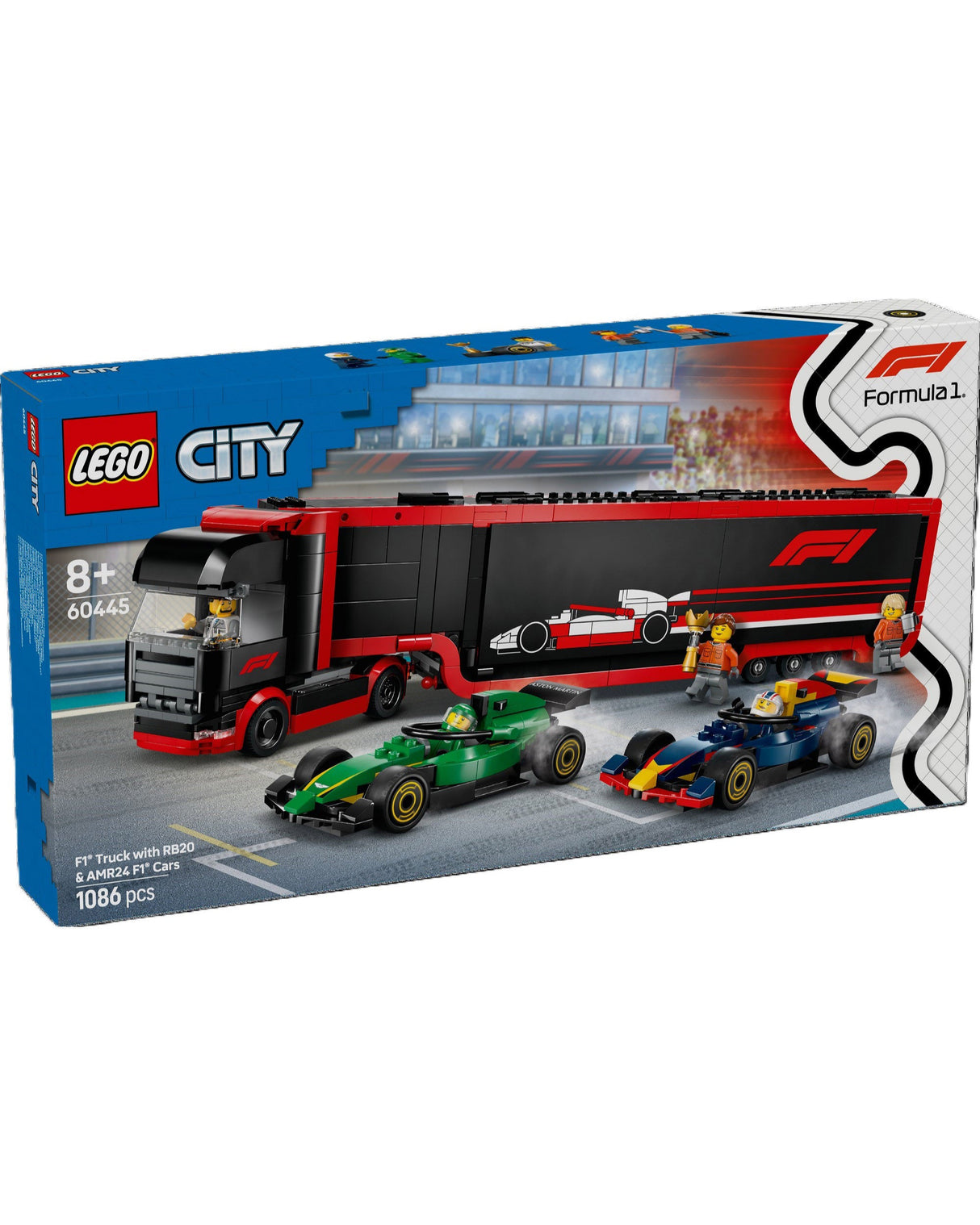 LEGO 60445 F1®-lastbil med RB20 og AMR24 F1®-biler - LEGO City