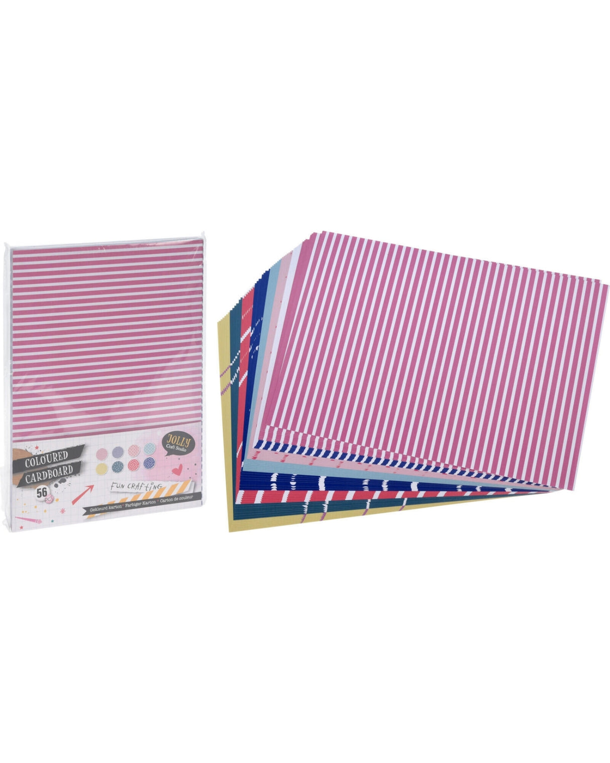 Papir A4 - Farvet 56 stk med mønster