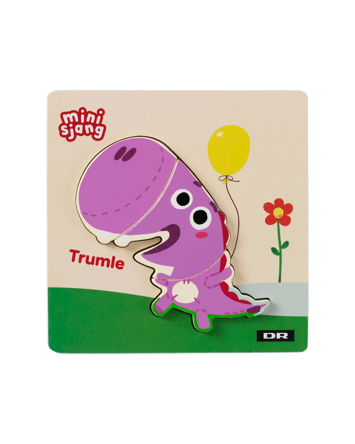 DR Træpuslespil, 3 brikker, 4 asst.