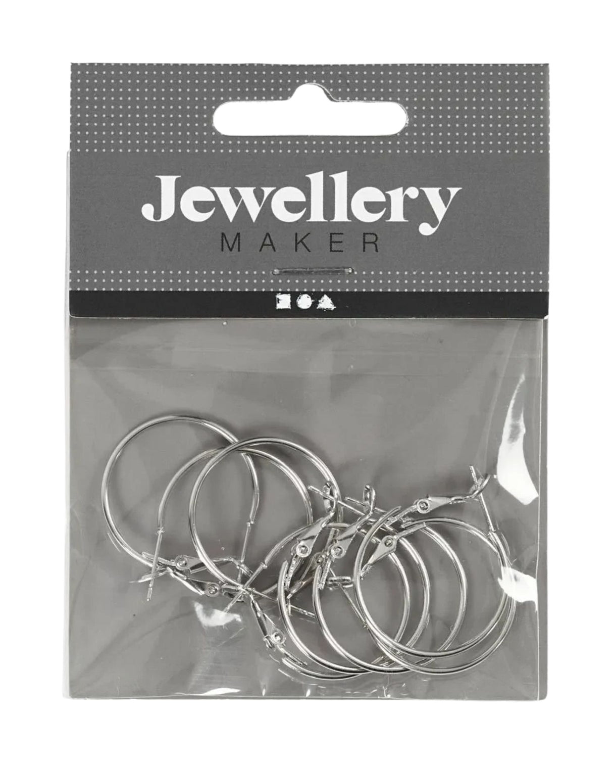 Ørering, diam. 25 mm, forsølvet, 8stk./ 1 pk