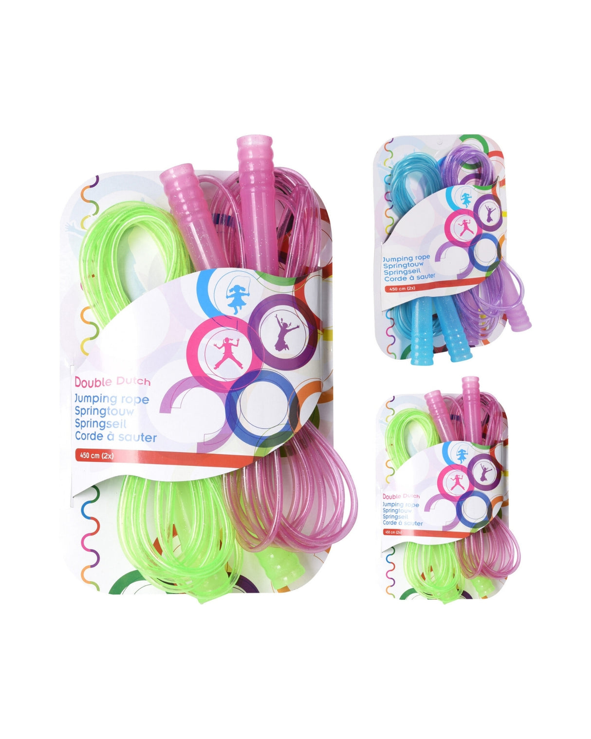 Sjippetov 450 cm sæt med 2 reb