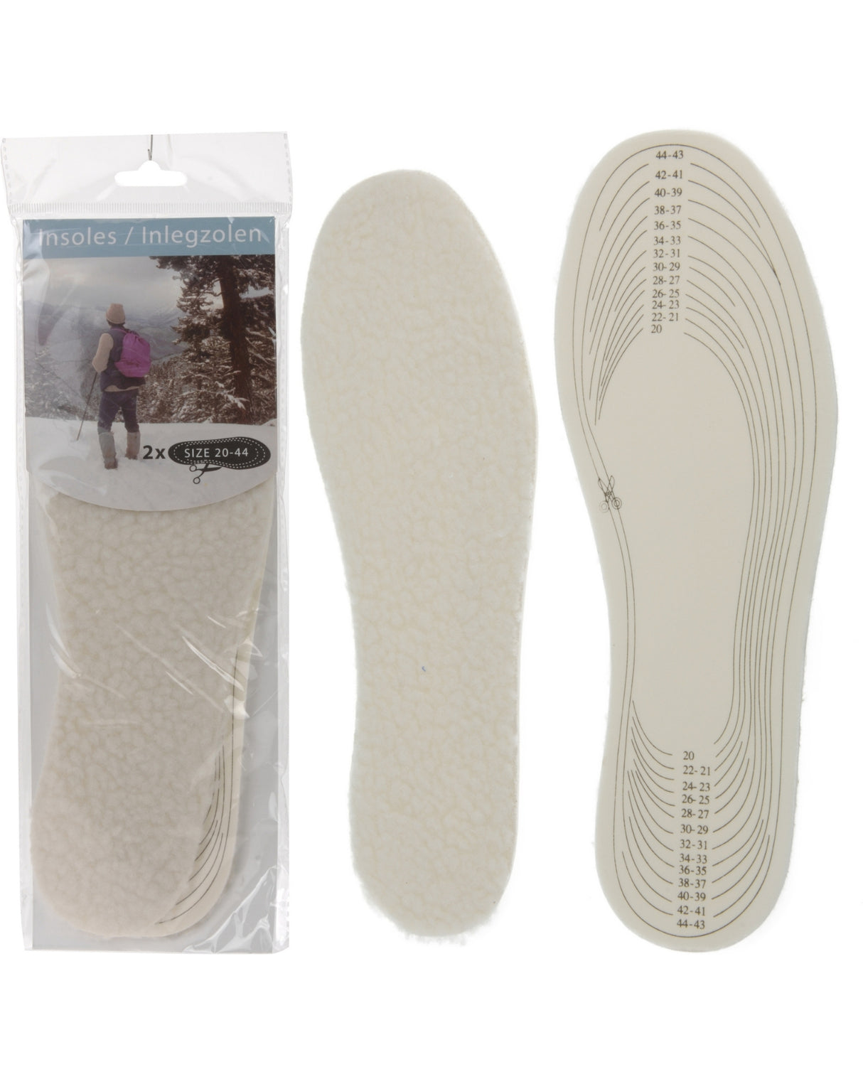 Såler universal 2 par med "pels"