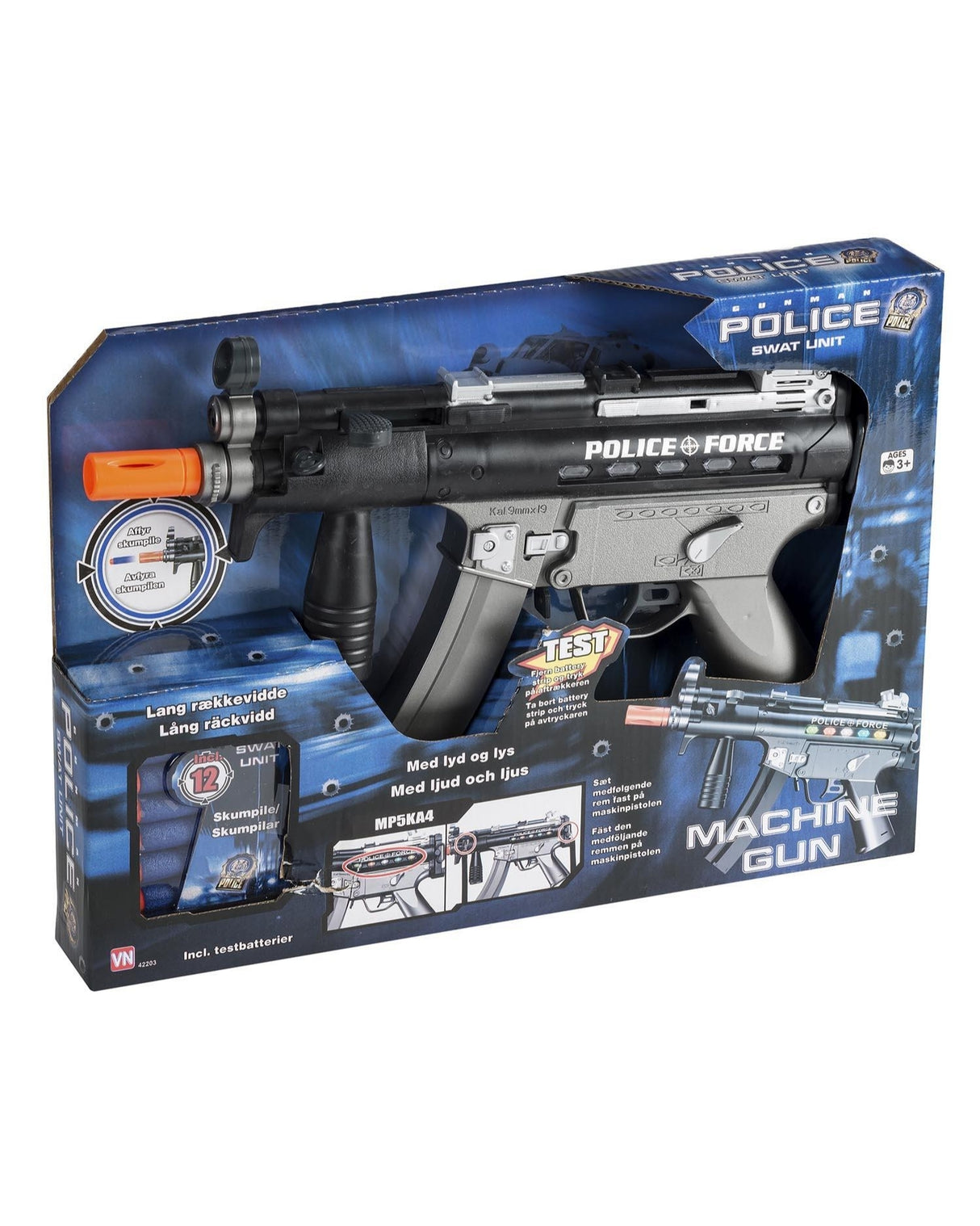 Maskinpistol politi med pile
