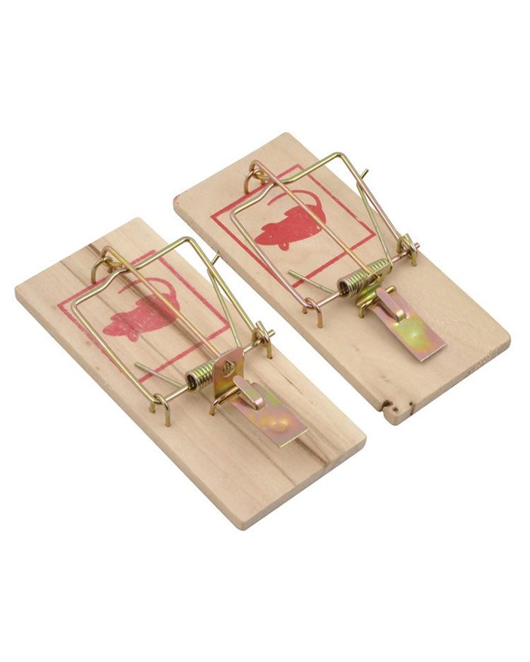 Mousetraps, 2 pieces, made of wood.