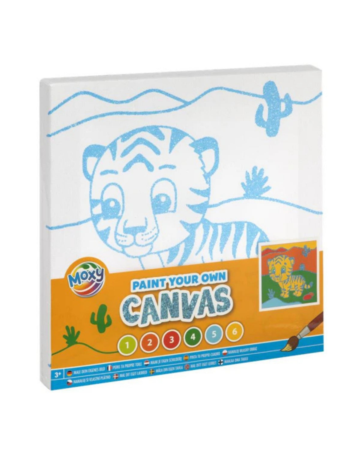 Mal Dit Eget Lærred – Tiger 20x20 cm