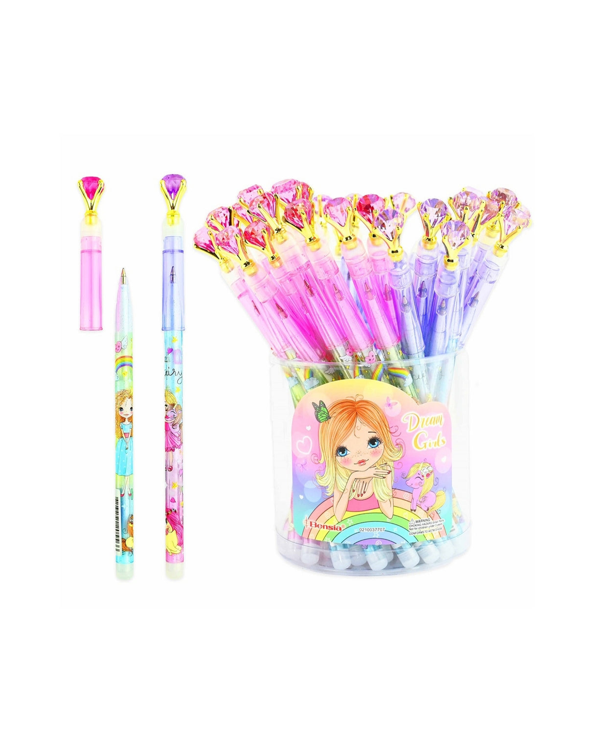 Kuglepen 18cm med diamant