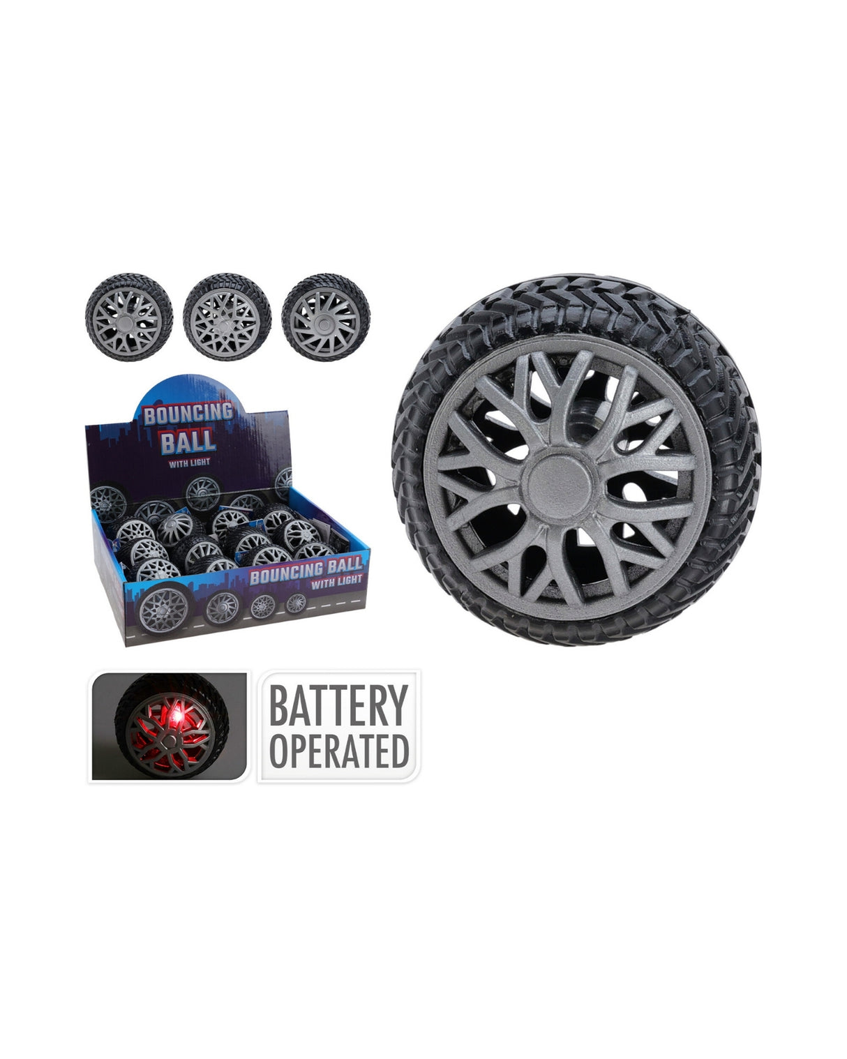 Hoppebold 65mm med lys