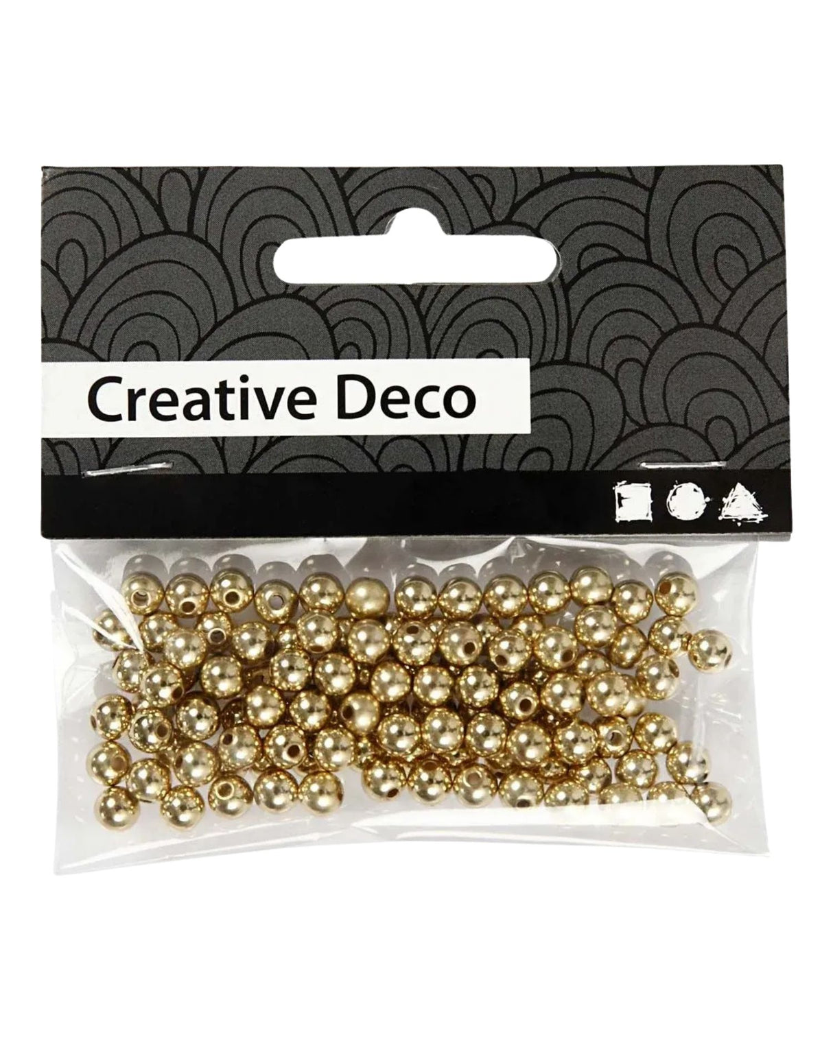 Wax Beads 1 Pack, 100 Pcs., Diam. 5 mm, 0.7 mm, Gold