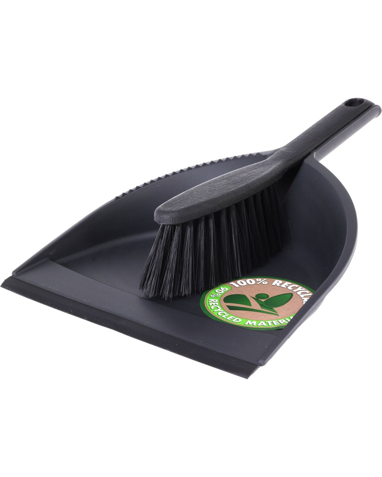 Kost og fejebakke i sort