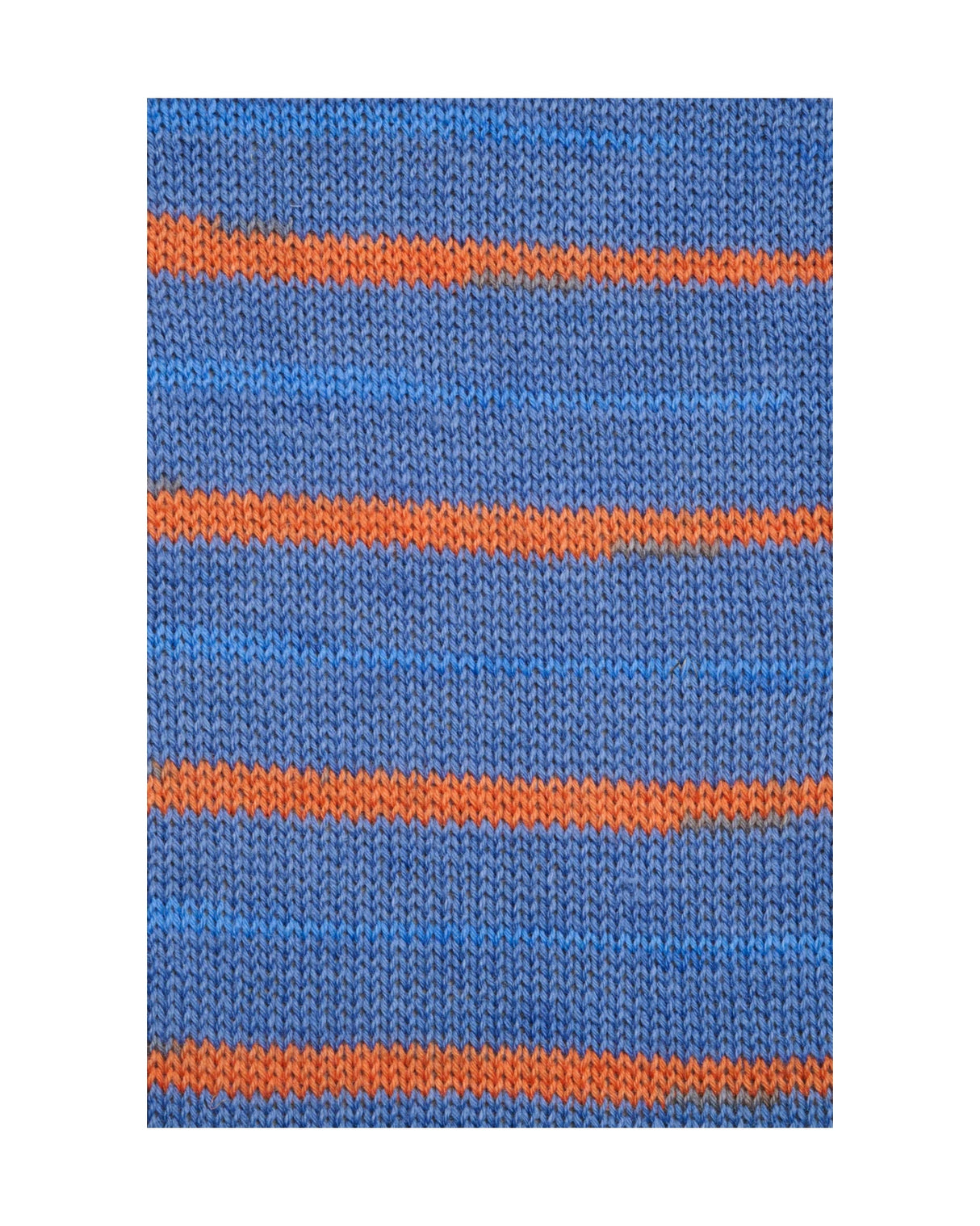 Just Sock Wool 50g - Fv.4 Støvet blå/Kobolt/Orange - Fra Mayflower