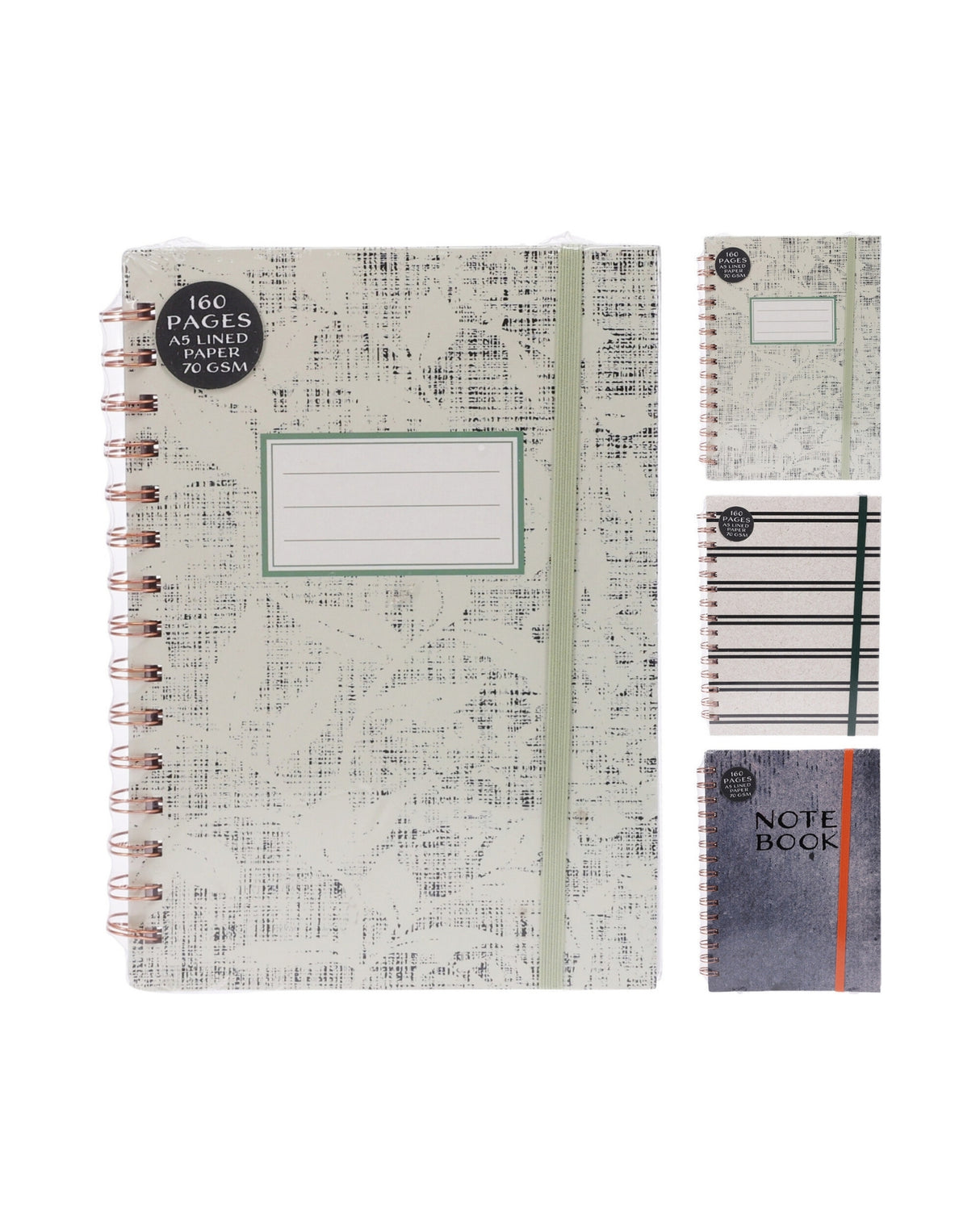 Notesbog A5 med blødt omslag