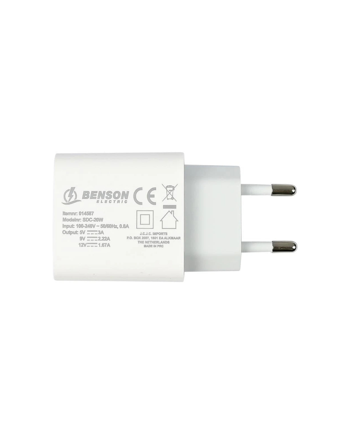 Benson Electric USB-C Oplader 20W