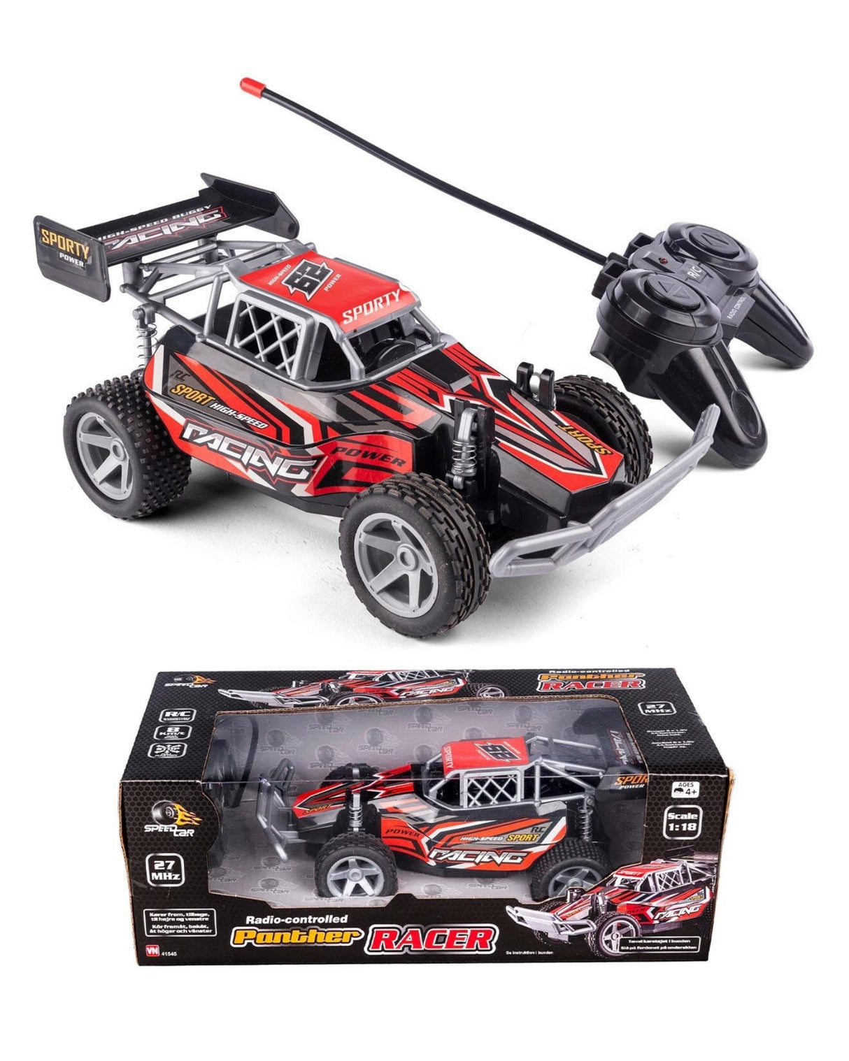 High-Speedcar 1:18 fjernstyret