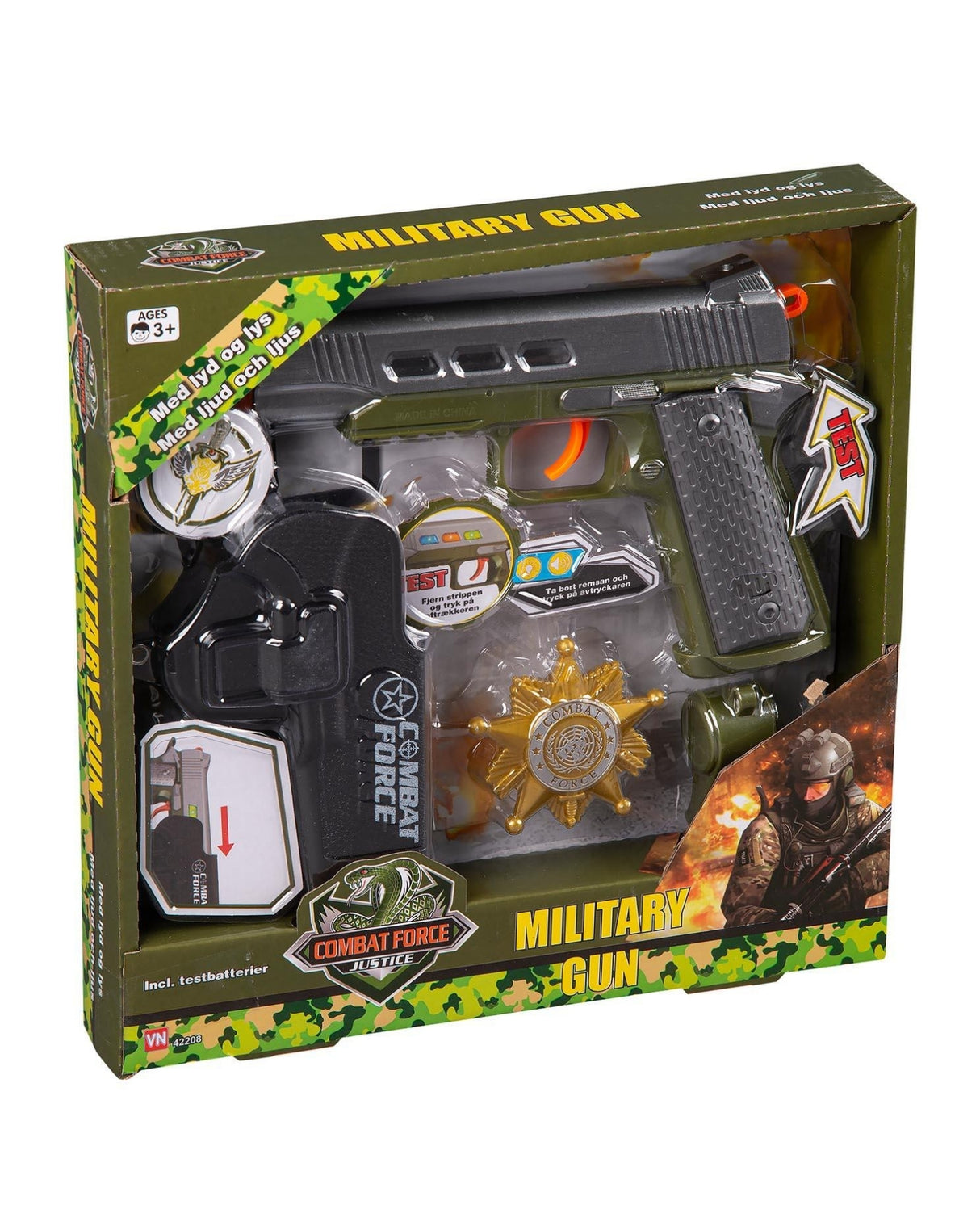 Militær pistolsæt med lyd