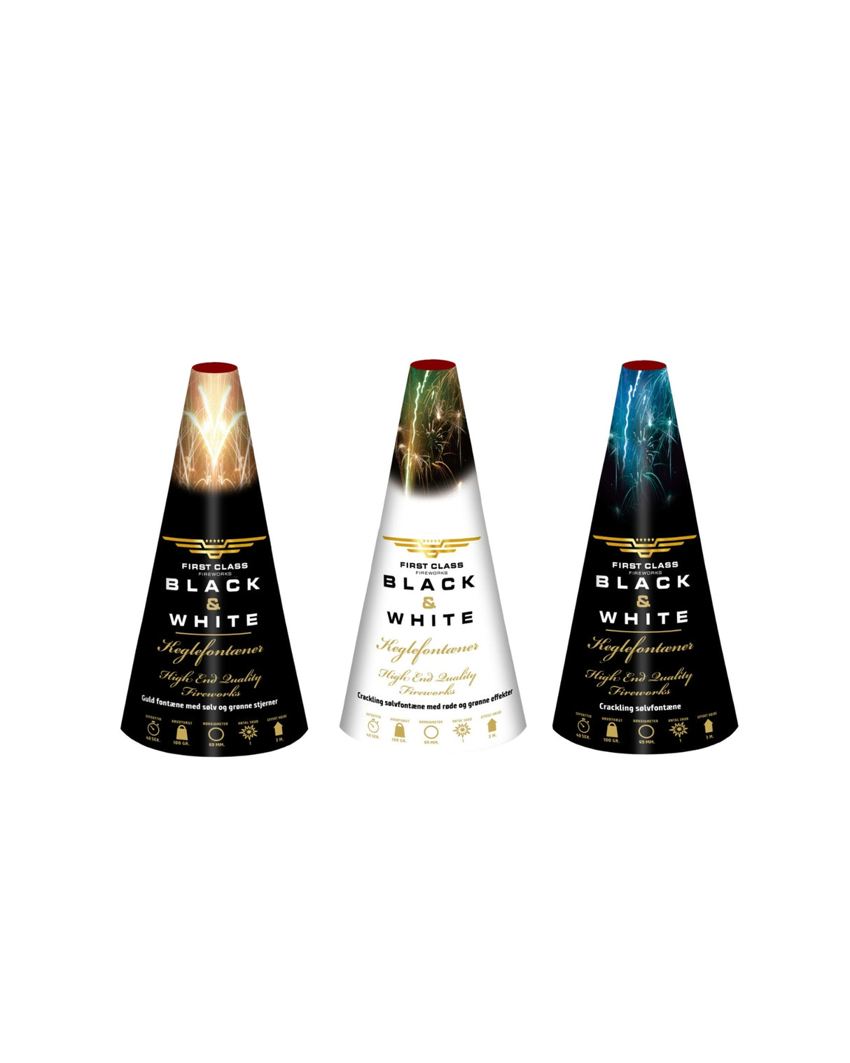 (No.50) Cone fountain 3 pcs - Assortment