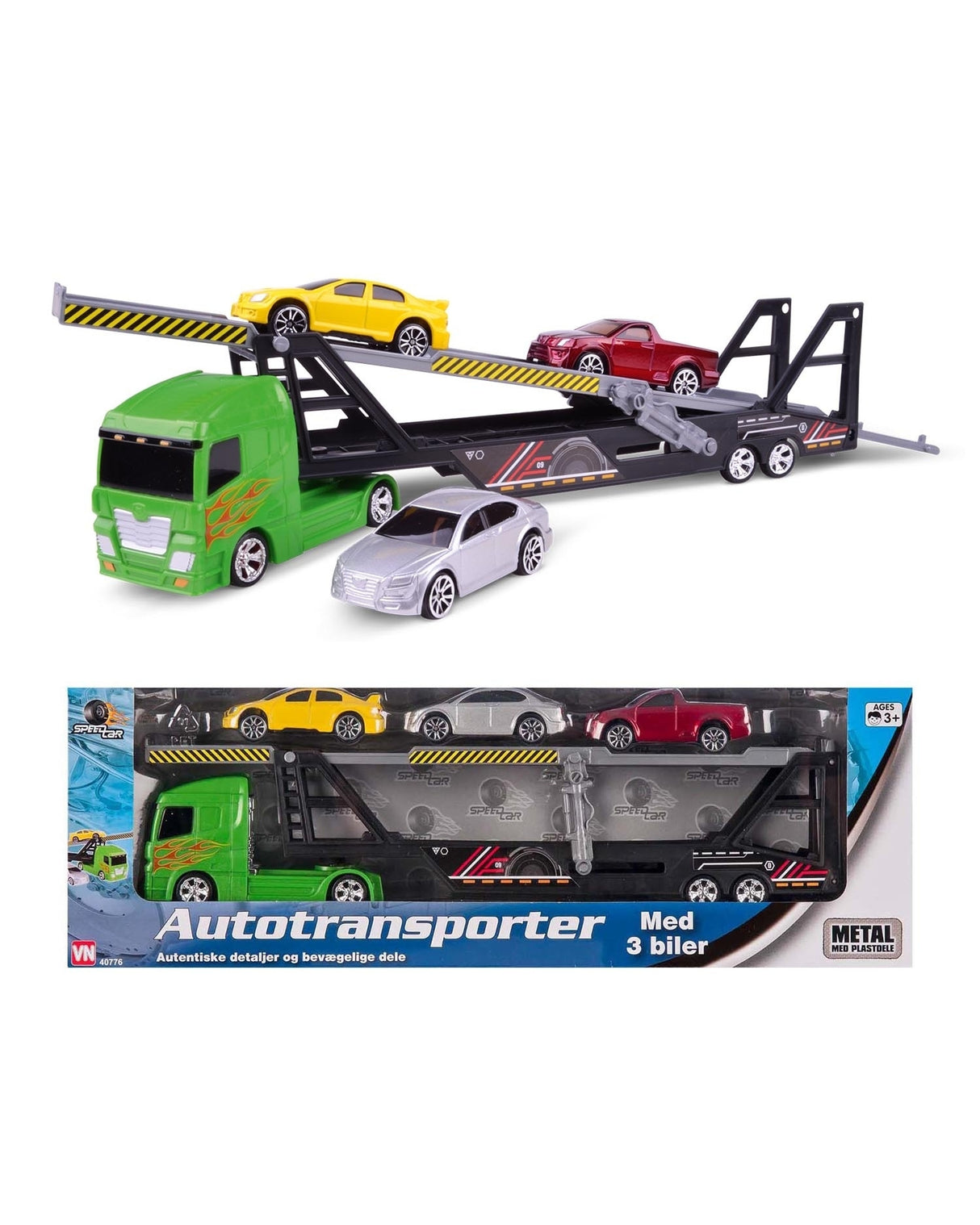 Autotransport med 3 biler