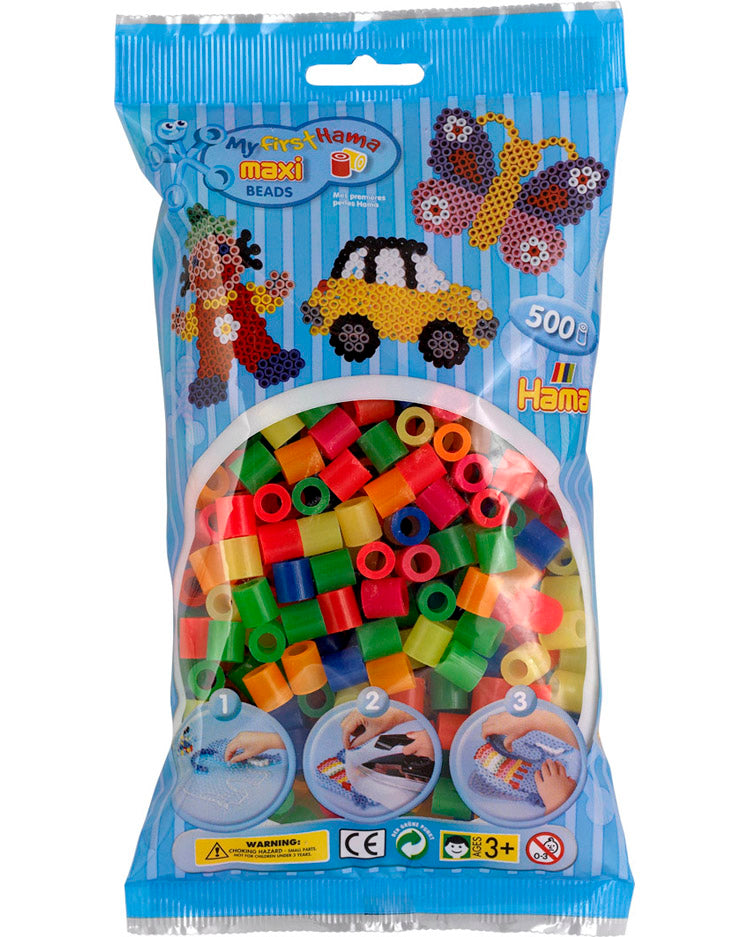 HAMA Maxi perler 500 stk mix 50 - 8471