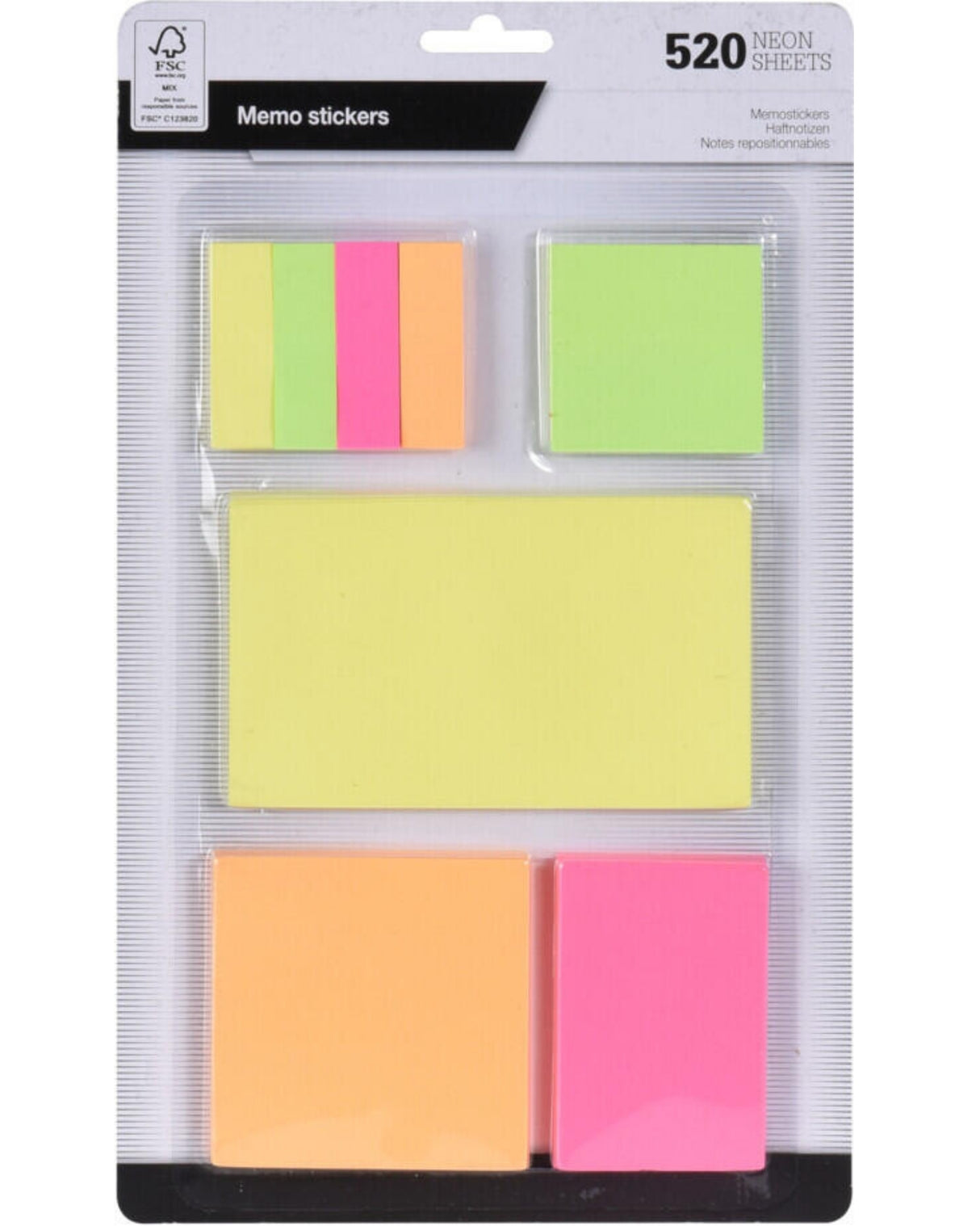 Memo Stickers 520 stk - NEON