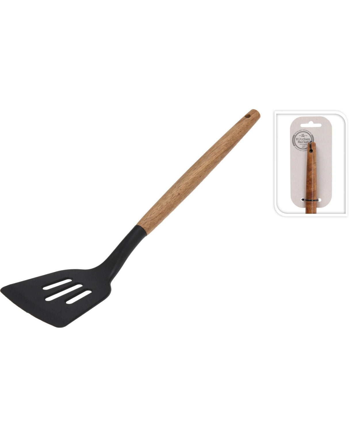 Palet 32cm i sort og træ