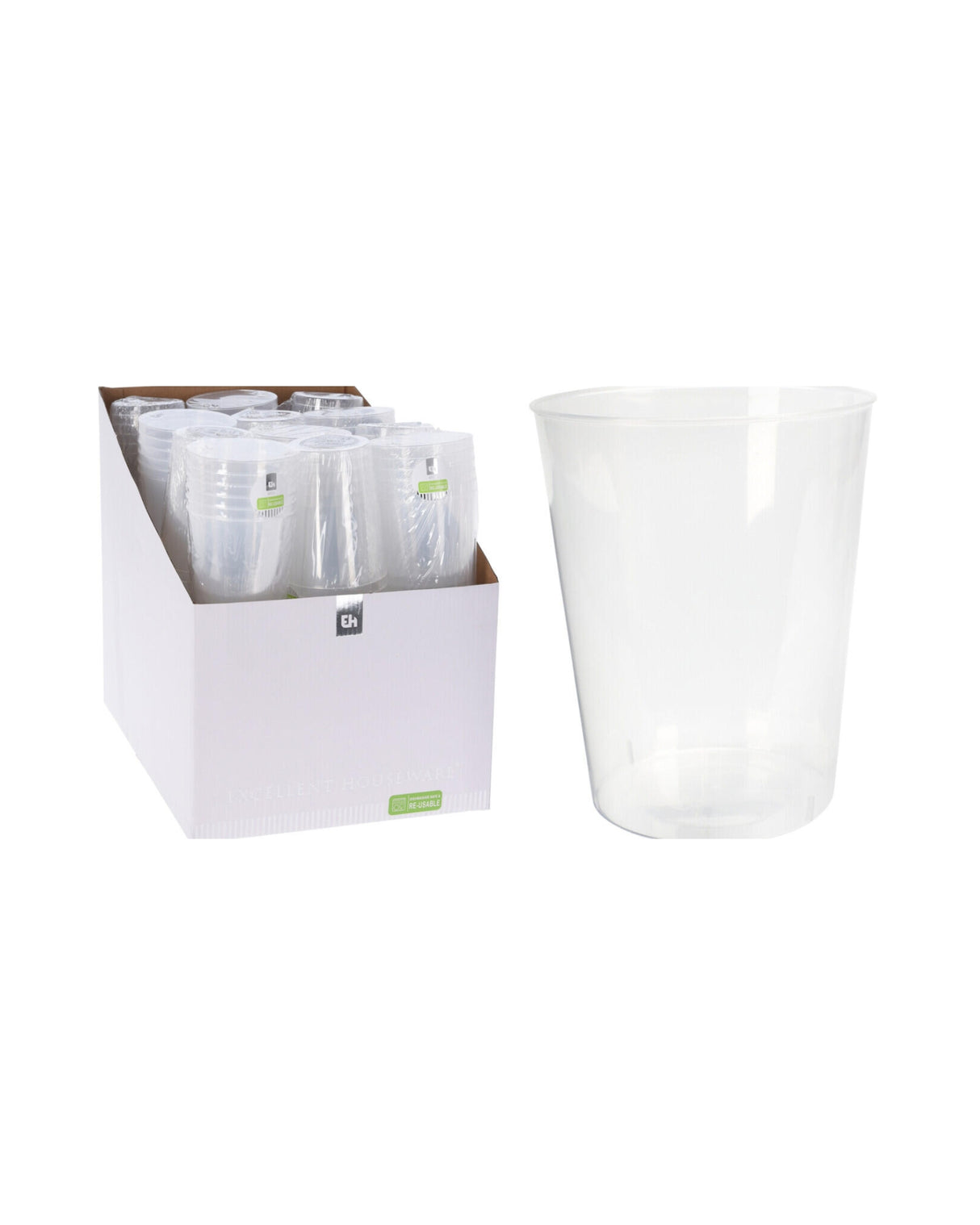 Glas 500ml i ekstra kraftigt plast 6 stk