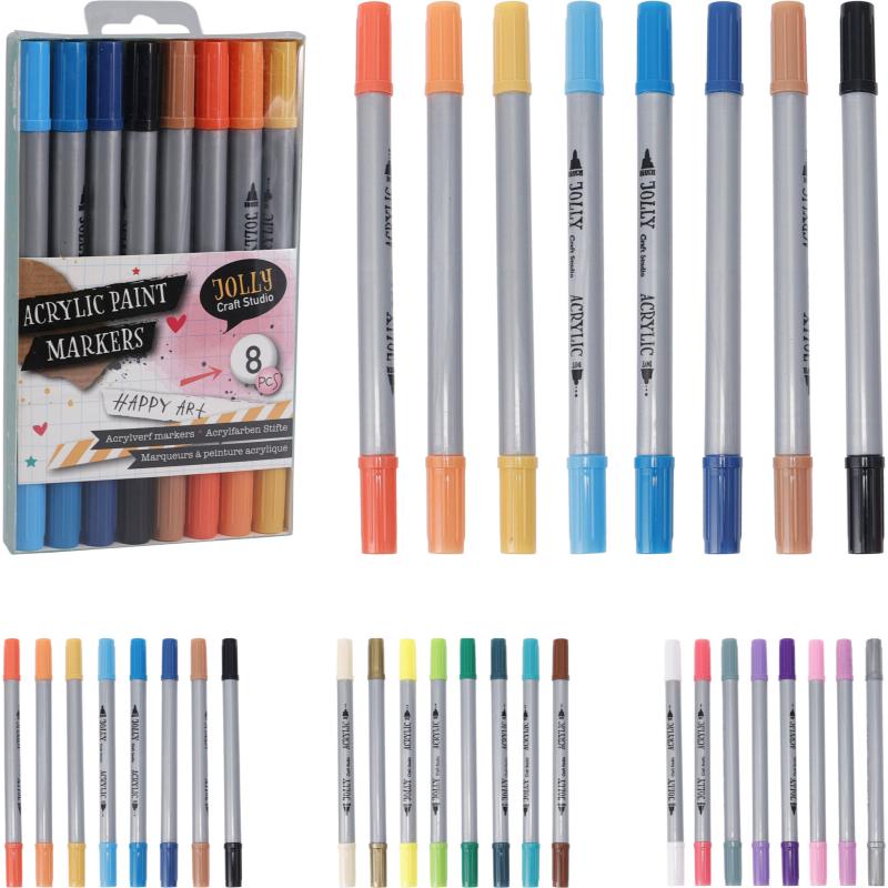 Akryl Tusser – 8 stk. med dobbelt spids