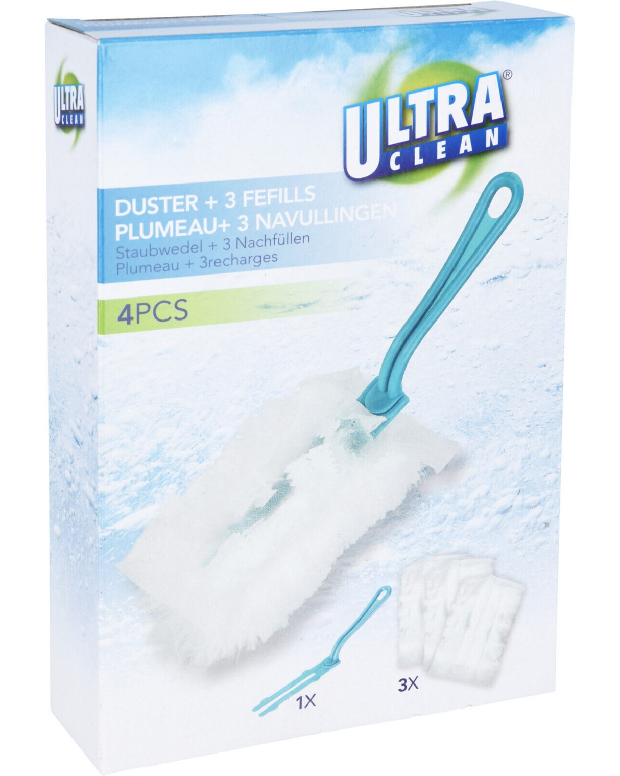 Støvkost med 3 refill