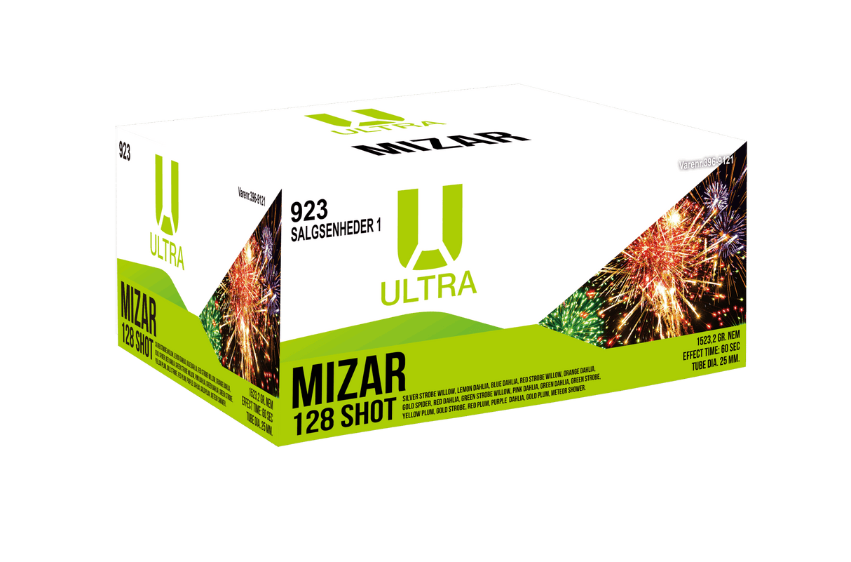 (923) Mizar 128 skud / 25 mm - Ultra - Compound batteri