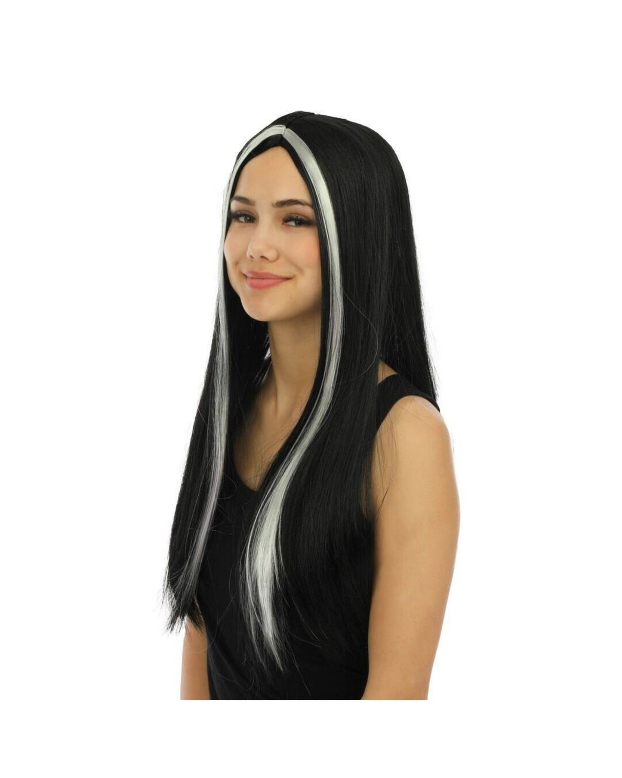 Witch wig - Black and gray