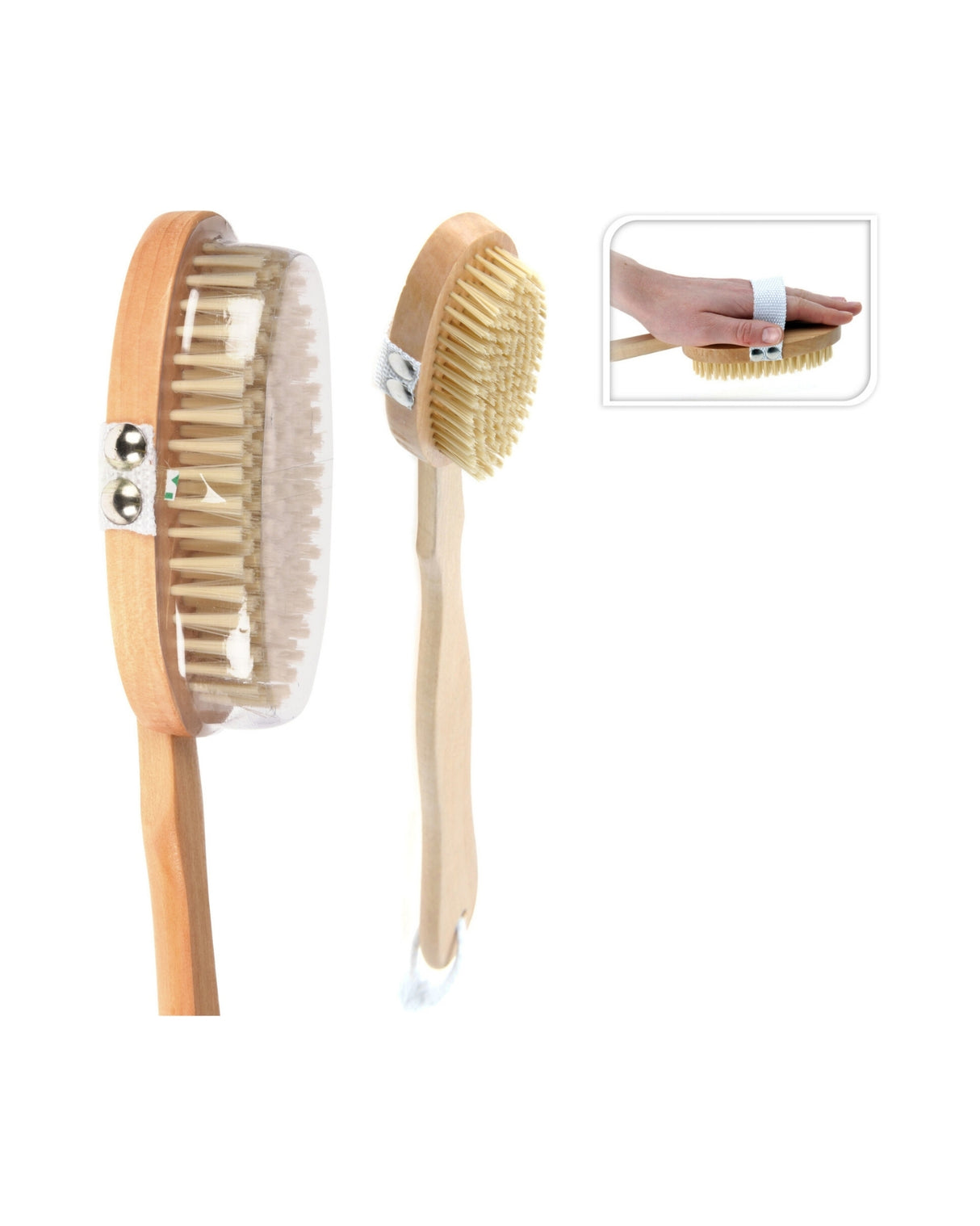 Badebørste i træ - 43 cm.