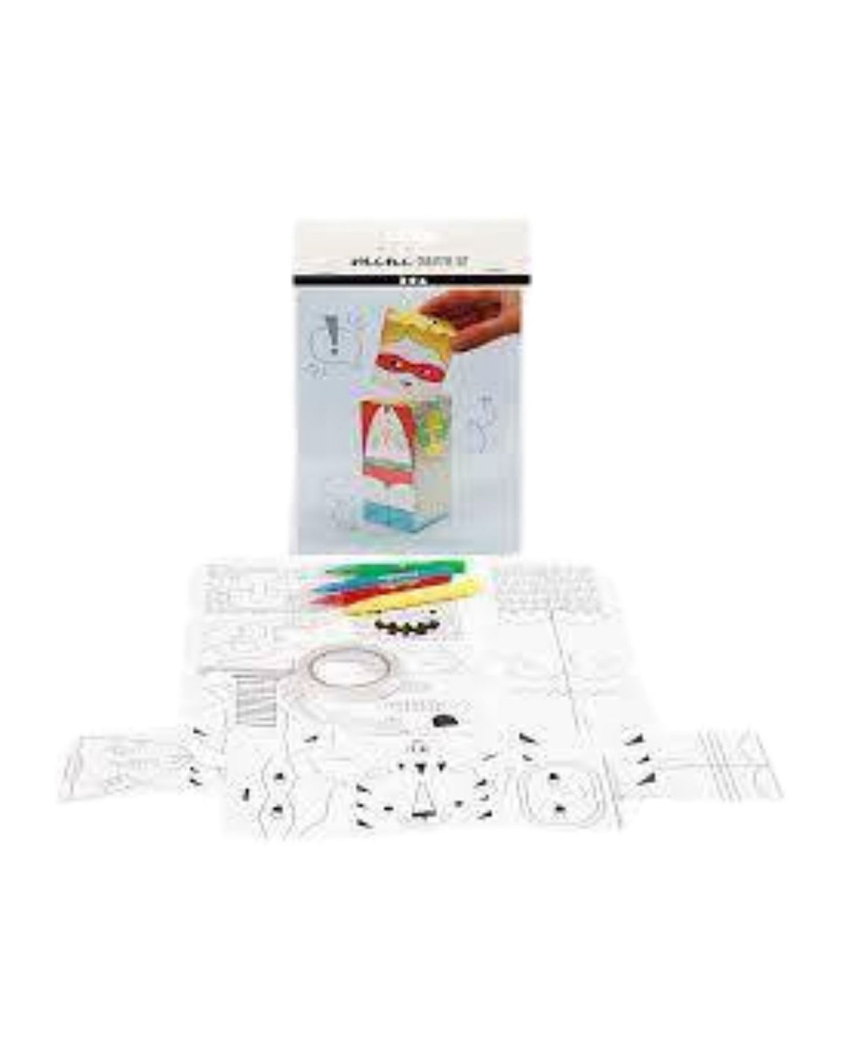 Mini DIY Kit, stabelklodser superhelt, 1 sæt