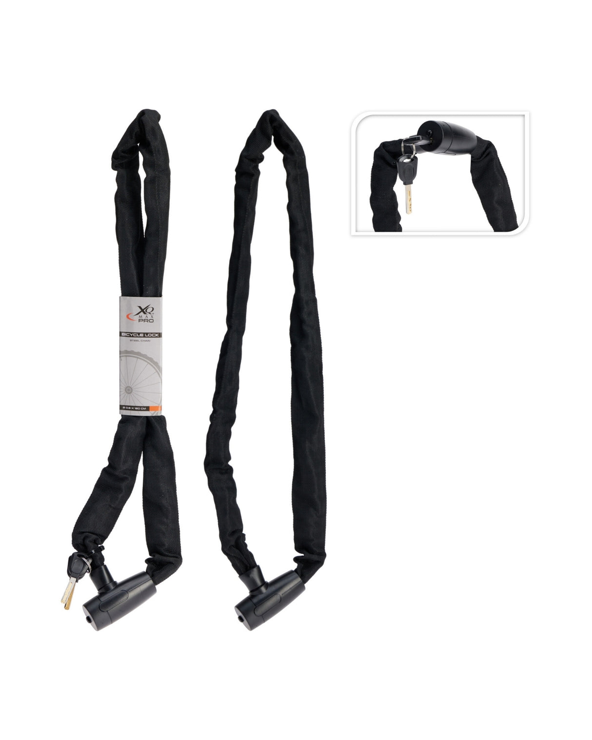Bicycle lock in steel / Nylon 6x1200 mm