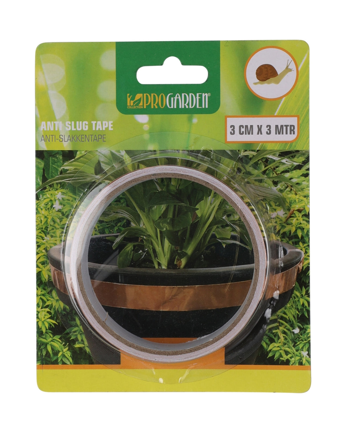 Snegle tape i kobber 3 cm x 3 meter