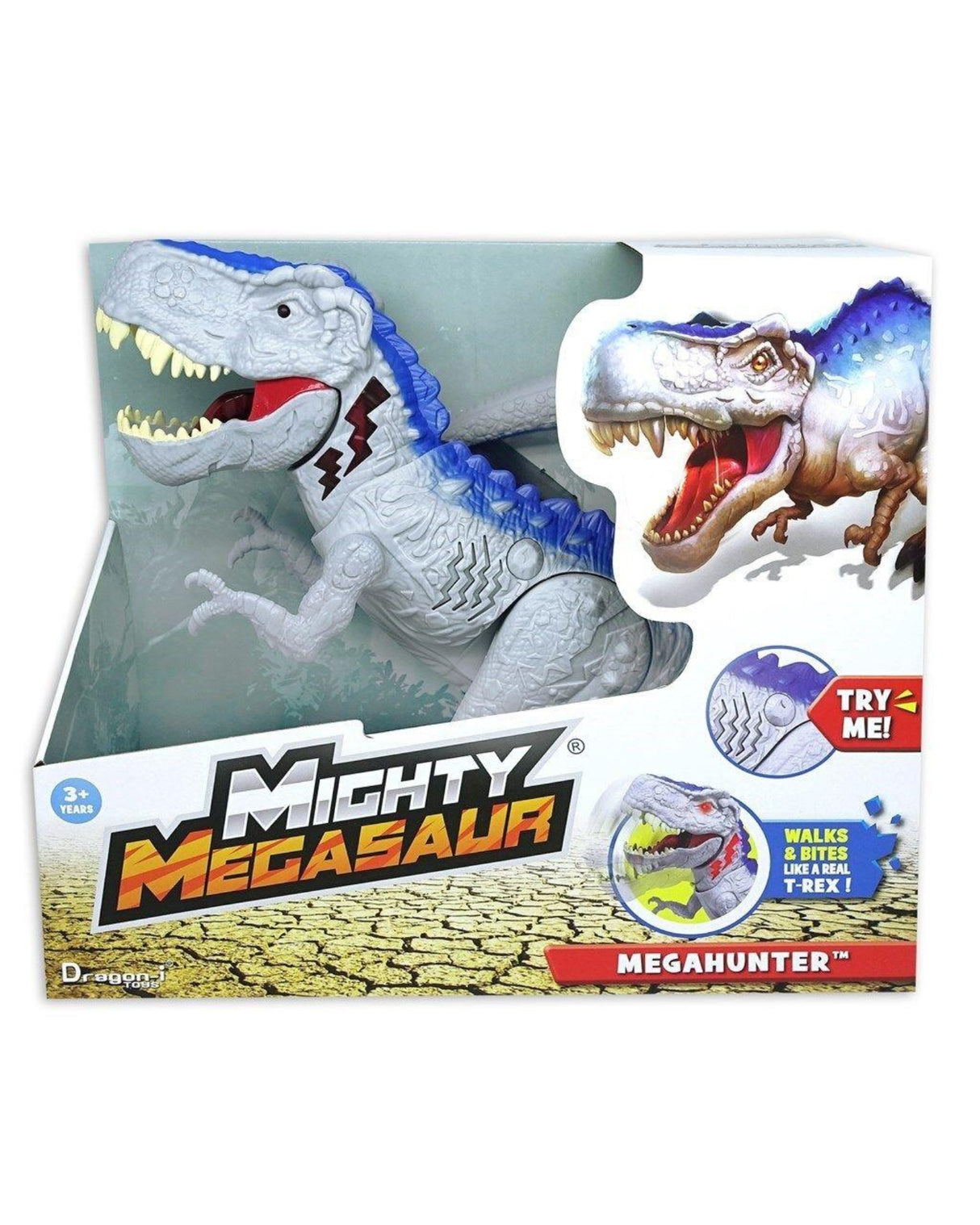 Mighty Megasaur 30 cm Mega Hunter T-Rex. Grey