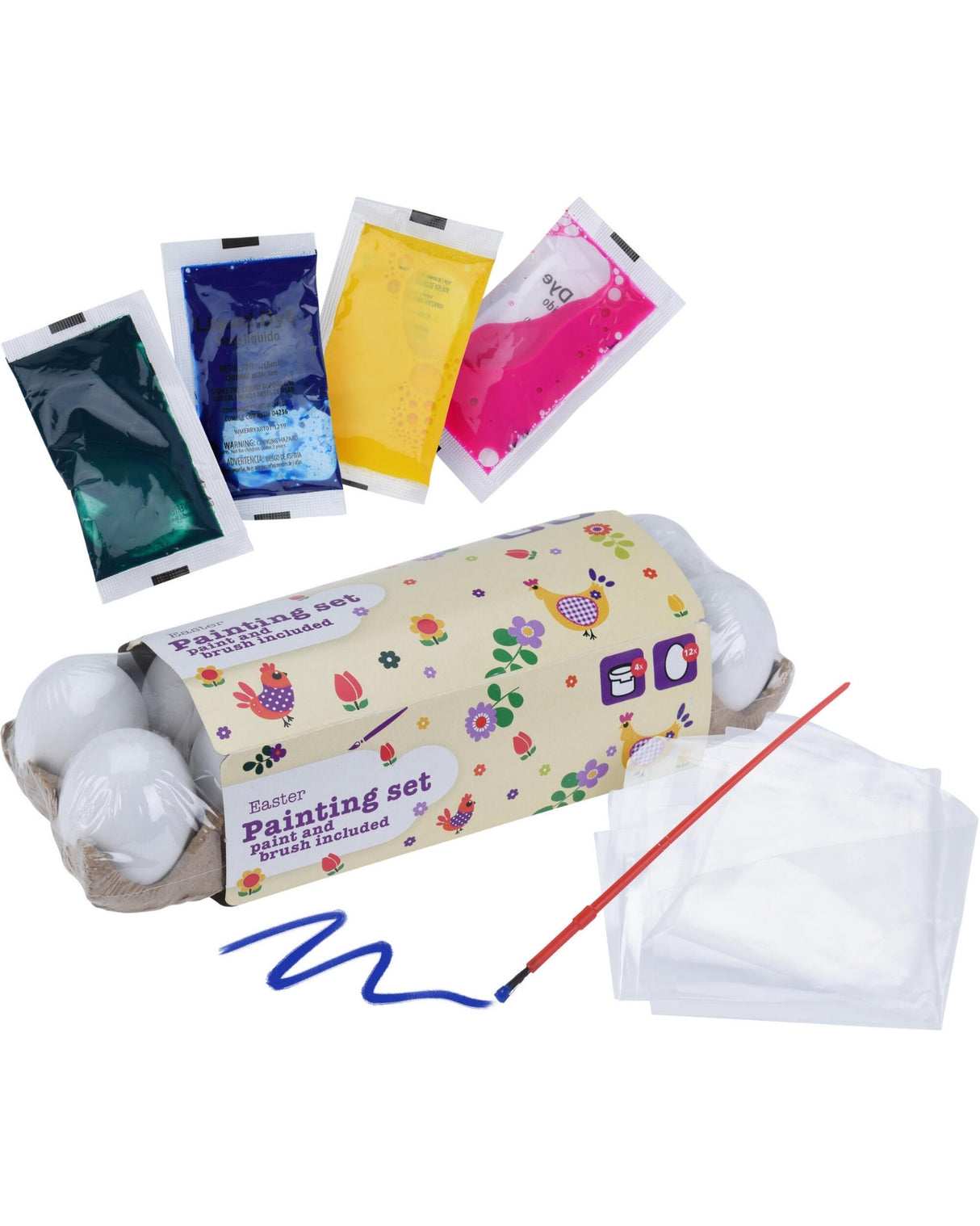 Påskeæg der kan males - i bakke