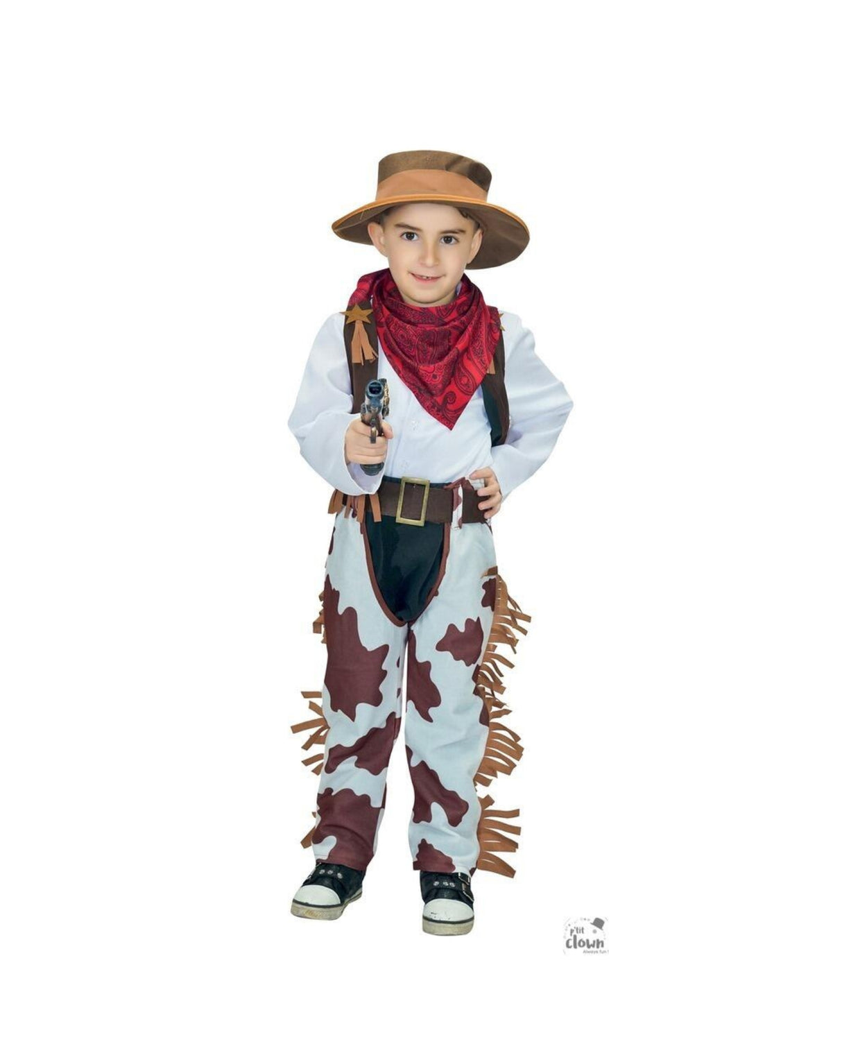 Cow boy kostume 5-6 år